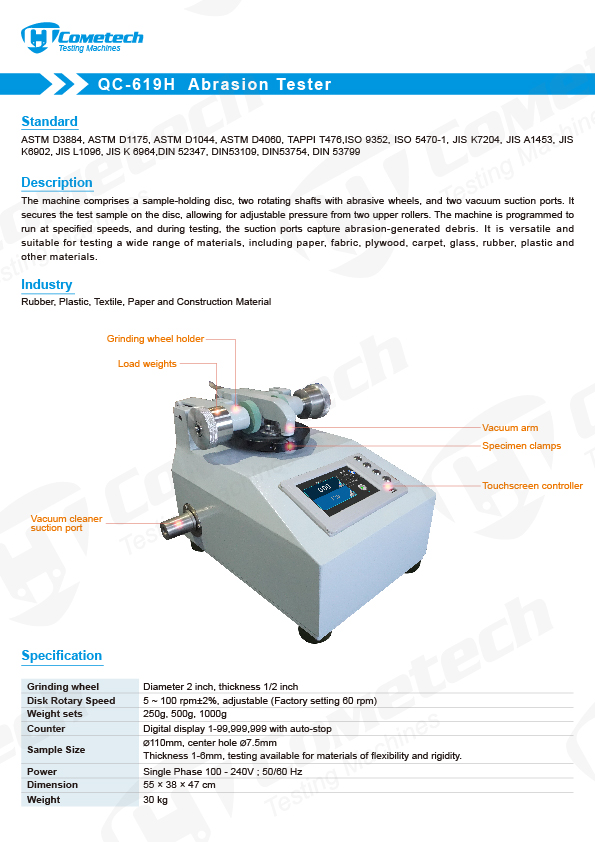 Тестер истирания TABER QC-619K