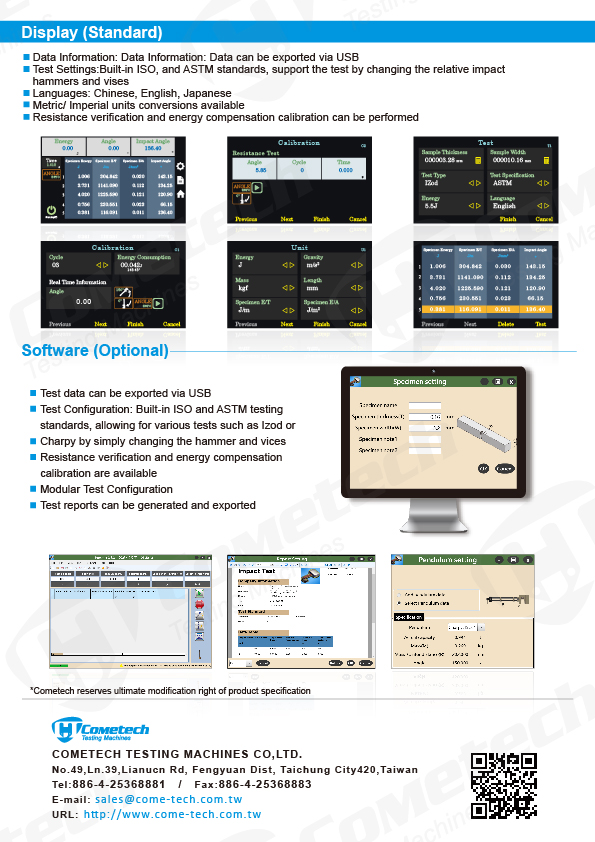 QC-639R/U Impact Tester Computerized Type