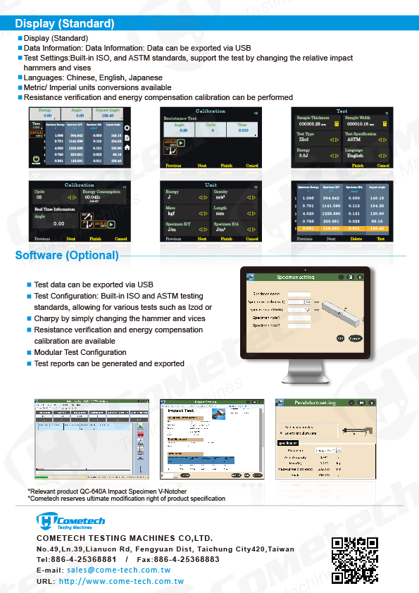 QC-639V/W Impact Tester Digital Type