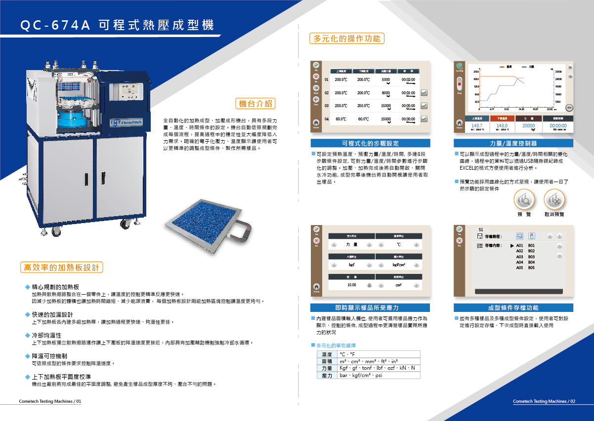 QC-677T 桌上型手动热压成型机