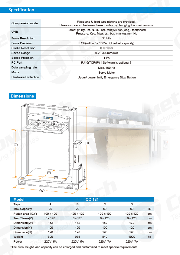 121M1F-Box Compression tester