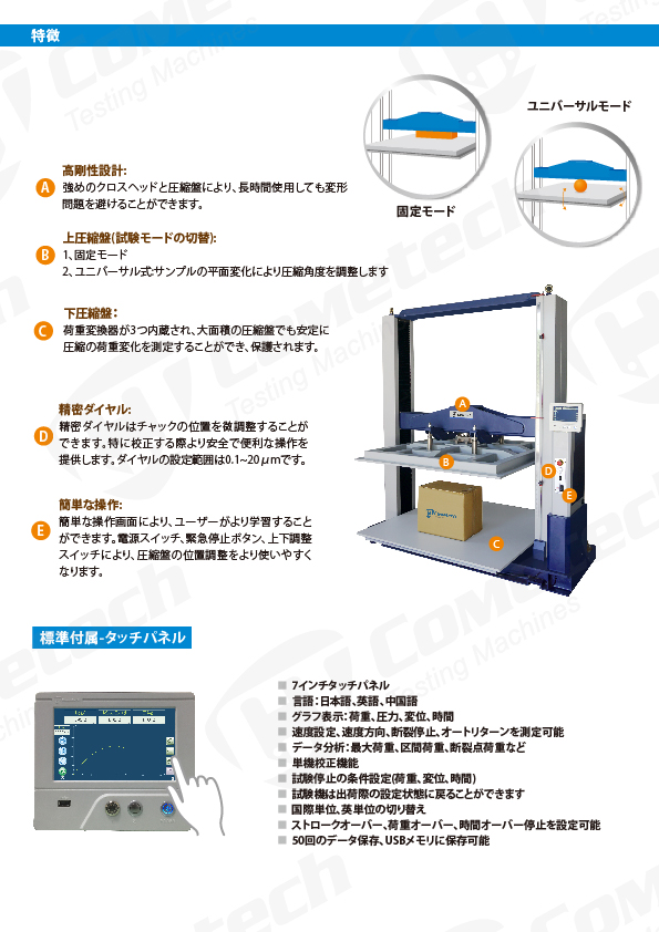 QC-121M1F 段ボール圧縮試験機 (20KN. 50KN)