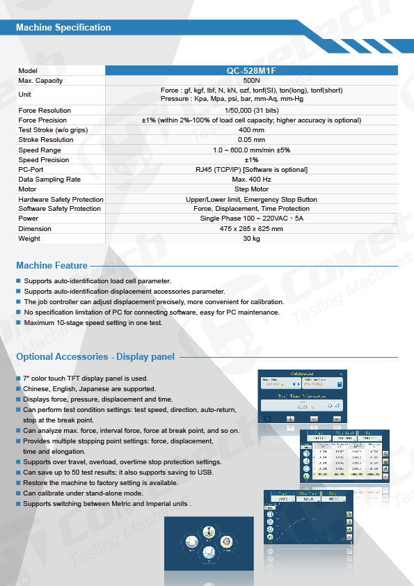 QC-528M1F Universal Materials Testing Machines