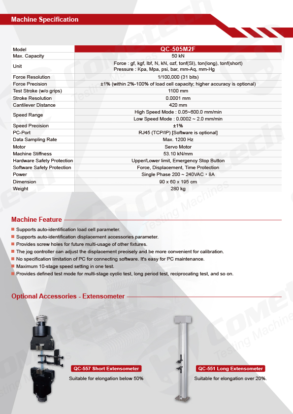 QC-505M2F UNIVERSAL materials testing machine