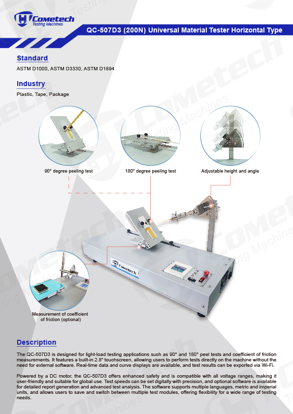 QC-507D3 Universal Materials Tester Horizontal Type