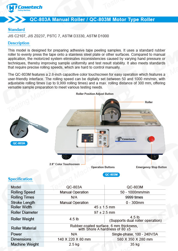 QC-803M Motor Type Roller